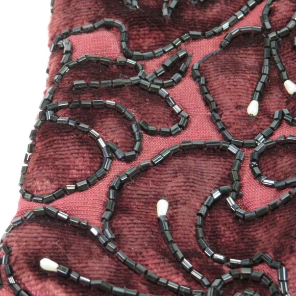 Beaded Tapestry Victorian high heel stocking (Satin lining) DOUBLE SIDED - Picture 7 of 10